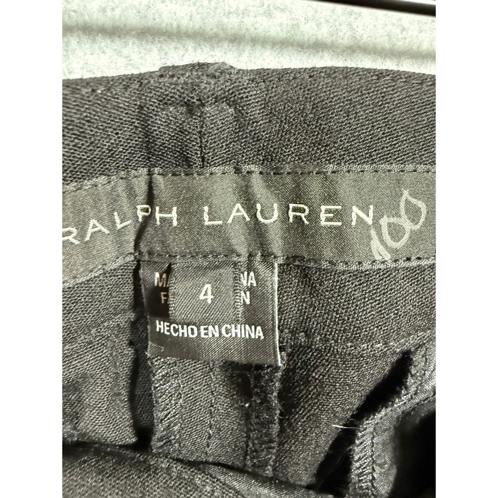 Ralph Lauren‎ Womens Black Wool Blend Tailored Dress Pants 4 Straight Trousers - Picture 4 of 17